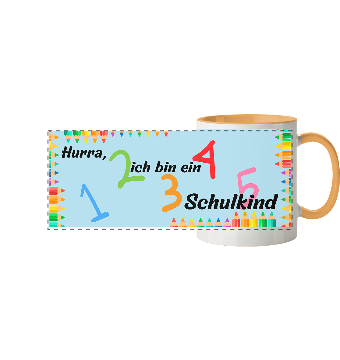 Schulanfang 2025 - Panorama Tasse zweifarbig