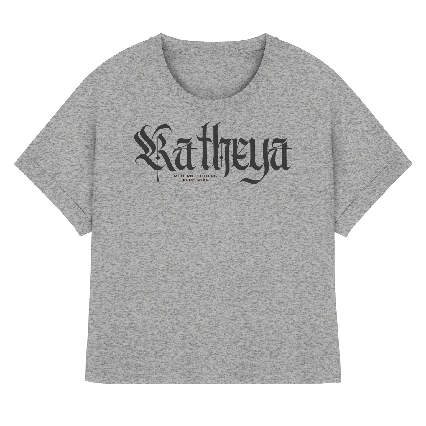 Katheya-Kaligraphi - Womens Organic Rolled Sleeves T-Shirt