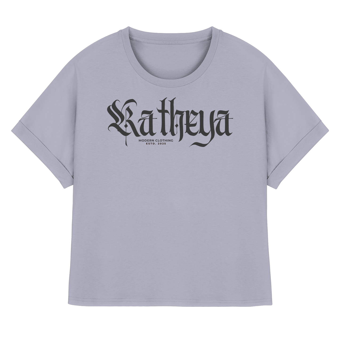 Katheya-Kaligraphi - Womens Organic Rolled Sleeves T-Shirt