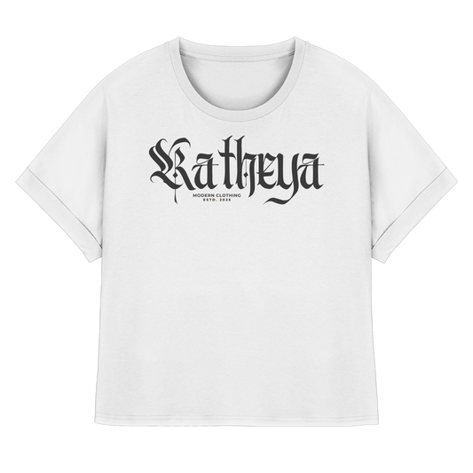Katheya-Kaligraphi - Womens Organic Rolled Sleeves T-Shirt